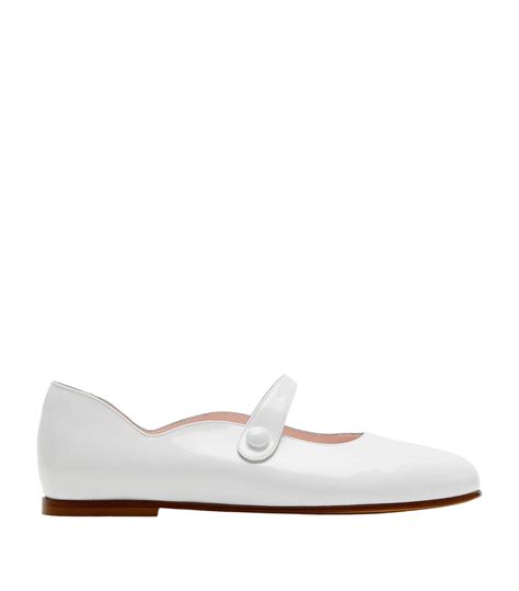 burberry mary janes platform|Leather Mary Jane Flats in Optic white .